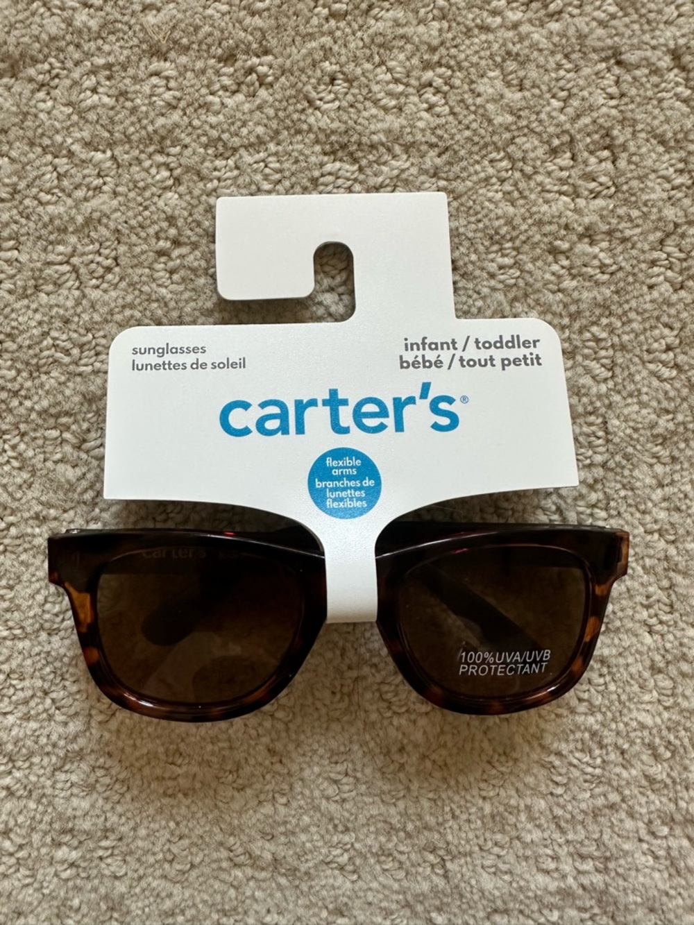 Carter's Brown Tortoise Shell Kids Sunglasses NWT